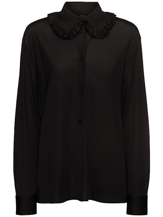 Jil Sander: Shiny fluid viscose shirt - women_0 | Luisa Via Roma