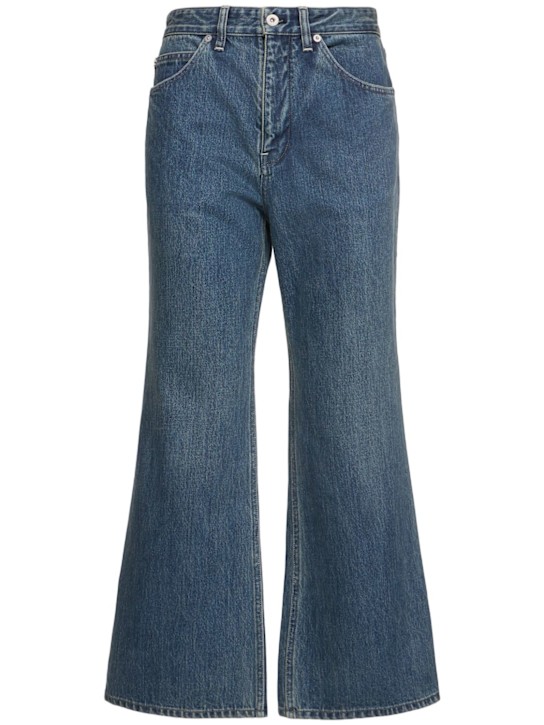 Jil Sander: Cropped denim wide jeans - women_0 | Luisa Via Roma
