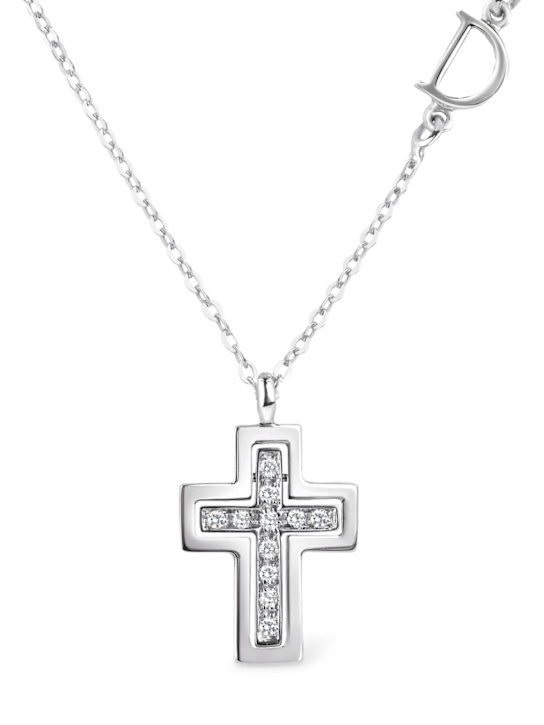 Damiani: Collana Belle Epoque con diamanti - Silver/Diamond - women_0 | Luisa Via Roma