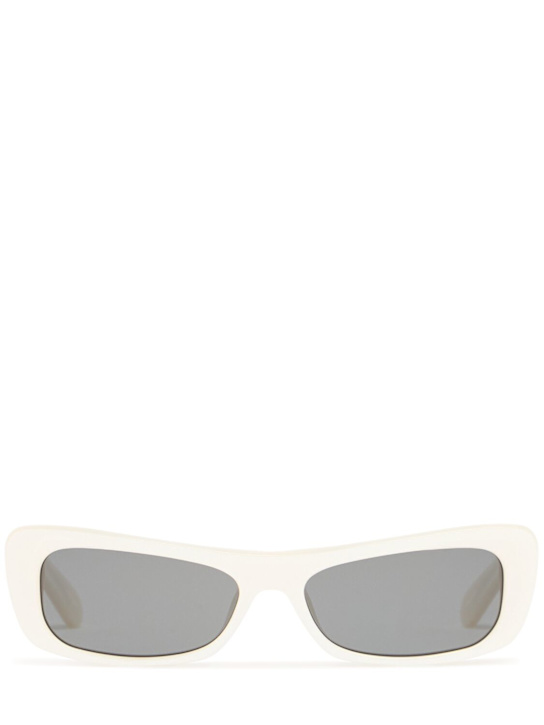 Jacquemus: Les Lunettes Capri sunglasses - Ivory/Grey - women_0 | Luisa Via Roma