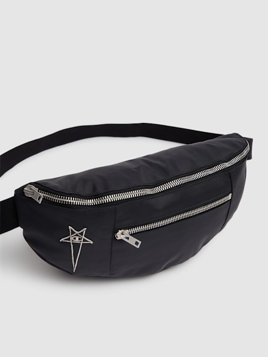 Rick Owens: Champion nylon crossbody bag - Black - men_1 | Luisa Via Roma