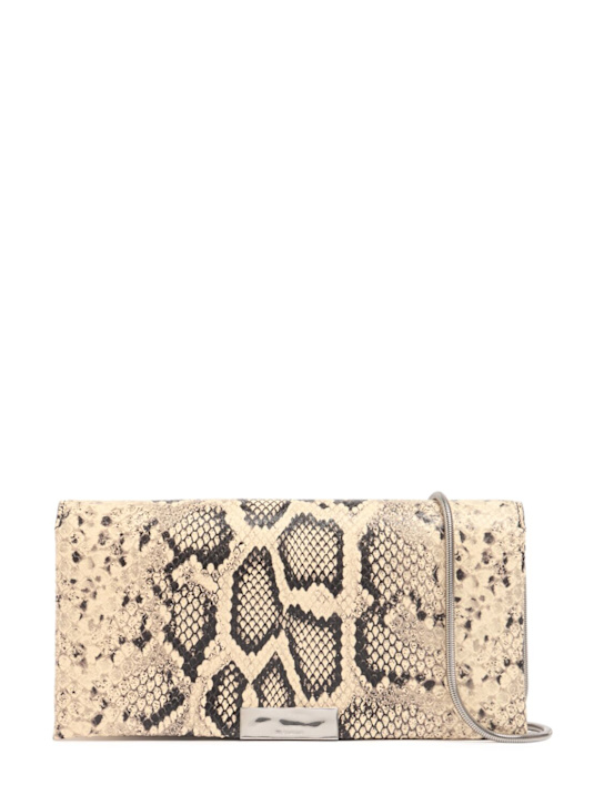 Jil Sander: E/W Carnet python printed leather bag - women_0 | Luisa Via Roma