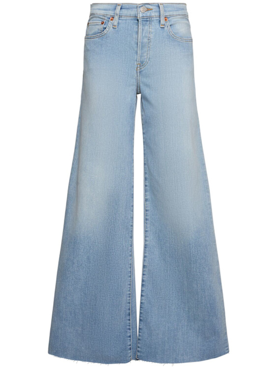 RE/DONE: Mid rise wide leg jeans - Blue - women_0 | Luisa Via Roma