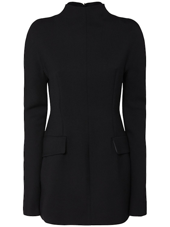 Sportmax: Tefrite wool blend mini dress - women_0 | Luisa Via Roma
