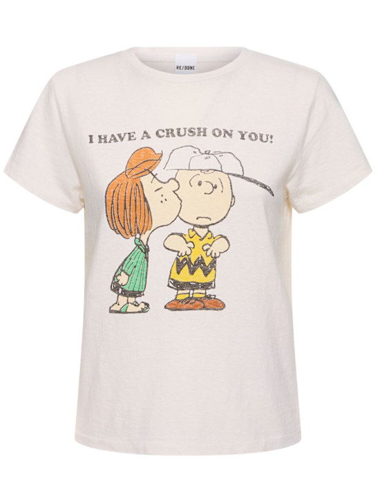 RE/DONE: Printed cotton blend jersey t-shirt - women_0 | Luisa Via Roma