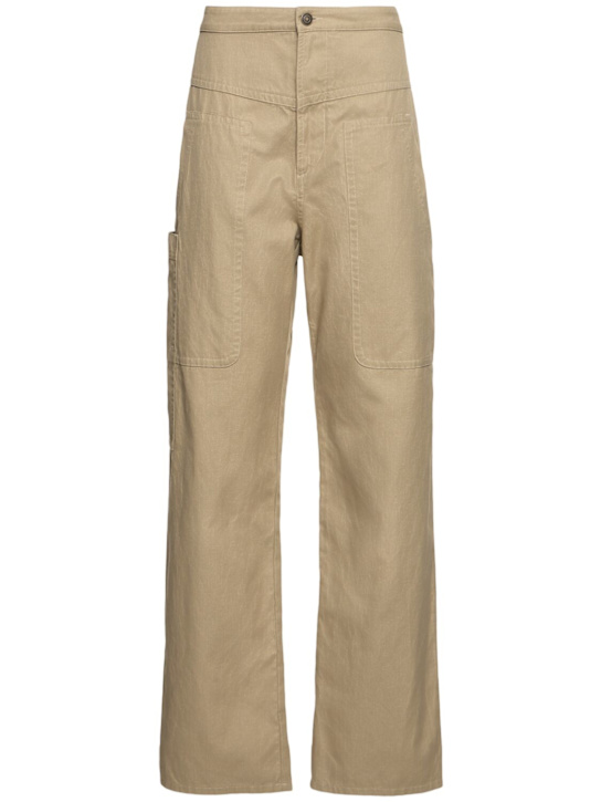 Philna linen & cotton straight pants