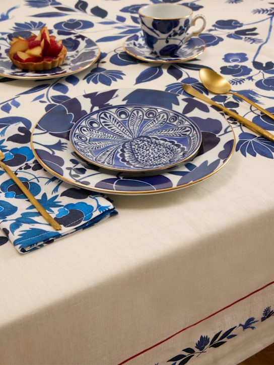 La Double J: Wildbird Placée rectangular tablecloth - White - ecraft_1 | Luisa Via Roma