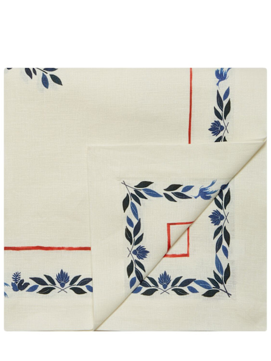 La Double J: Wildbird Placée rectangular tablecloth - White - ecraft_0 | Luisa Via Roma