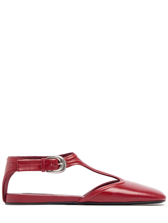 Jil Sander: Leather Mary Jane flats - women_0 | Luisa Via Roma