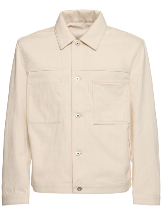 Jil Sander: Denim workwear jacket - men_0 | Luisa Via Roma