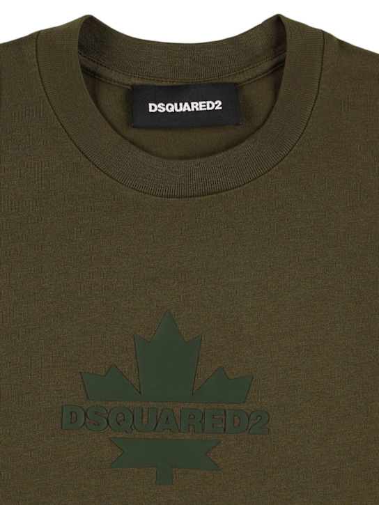 Dsquared2: Printed cotton jersey t-shirt - kids-boys_1 | Luisa Via Roma