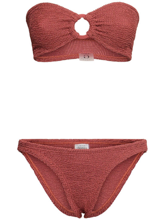 Hunza G: Gloria two piece bandeau bikini - women_0 | Luisa Via Roma