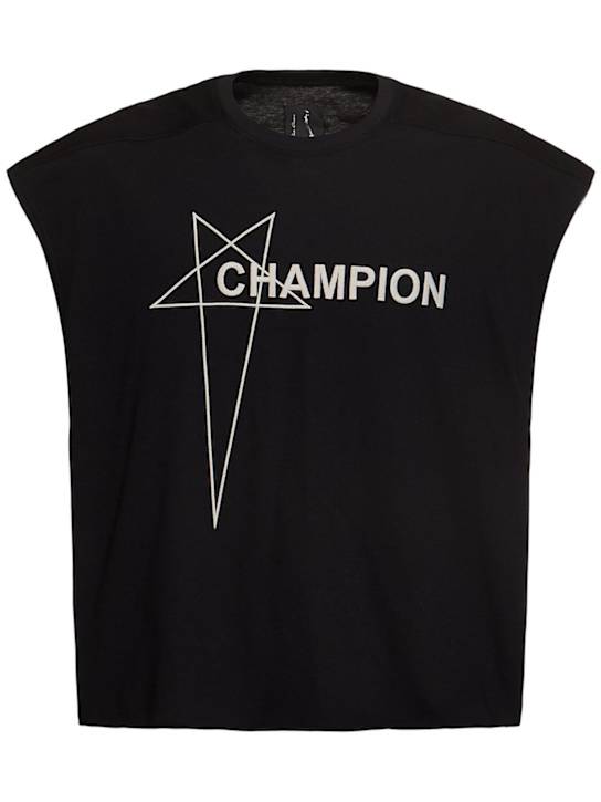 Rick Owens: Champion Micro Tatlin cotton tank top - men_0 | Luisa Via Roma