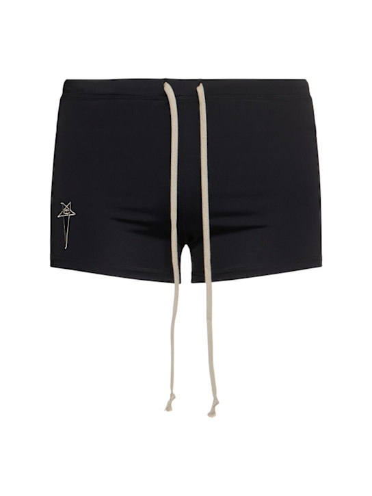 Rick Owens: Champion swim trunks - Black - men_0 | Luisa Via Roma