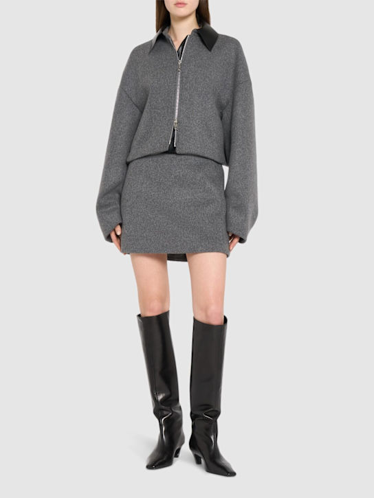 Sportmax: Vacuo wool zip-up jacket - women_1 | Luisa Via Roma