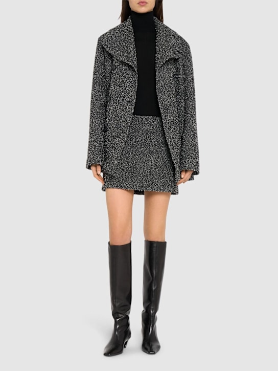 Sportmax: Anemone wool blend mini skirt - women_1 | Luisa Via Roma