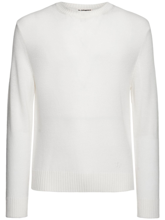 Jil Sander: Pullover aus Wollmischung - Wolke - men_0 | Luisa Via Roma