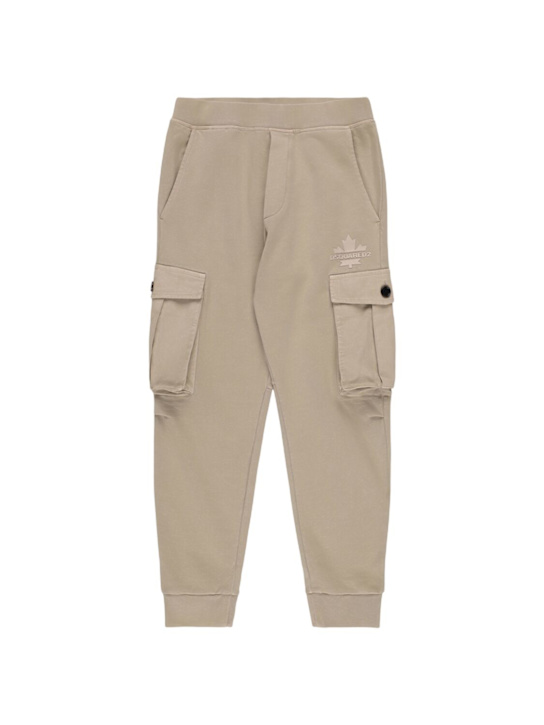 Dsquared2: Cotton cargo sweatpants - kids-boys_0 | Luisa Via Roma