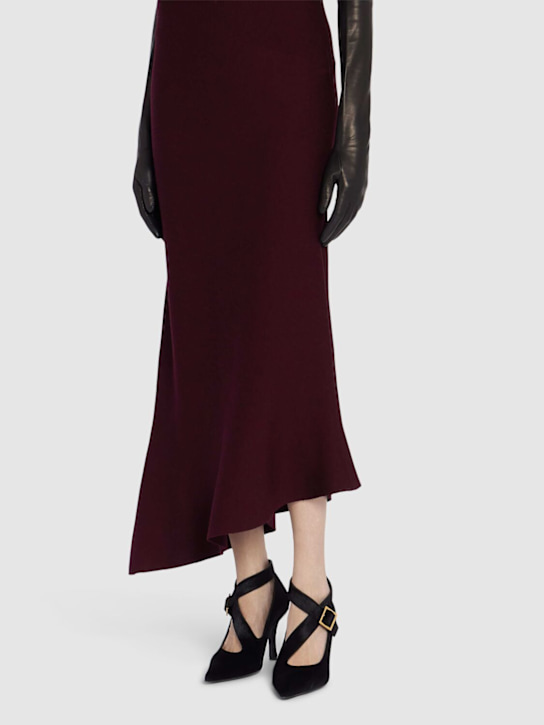 Khaite: Escarpins en cuir de veau Sloan 85 mm - Noir - women_1 | Luisa Via Roma