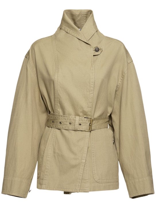 Prunille belted linen & cotton jacket - Thumbnail 1