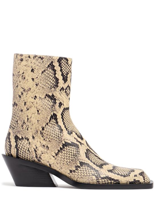 Jil Sander: Python printed ankle boots - women_0 | Luisa Via Roma