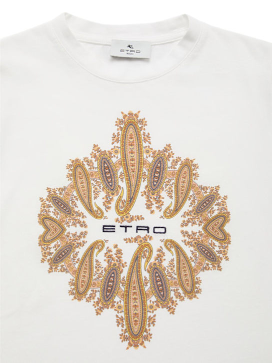 Etro: Printed cotton jersey t-shirt - kids-girls_1 | Luisa Via Roma