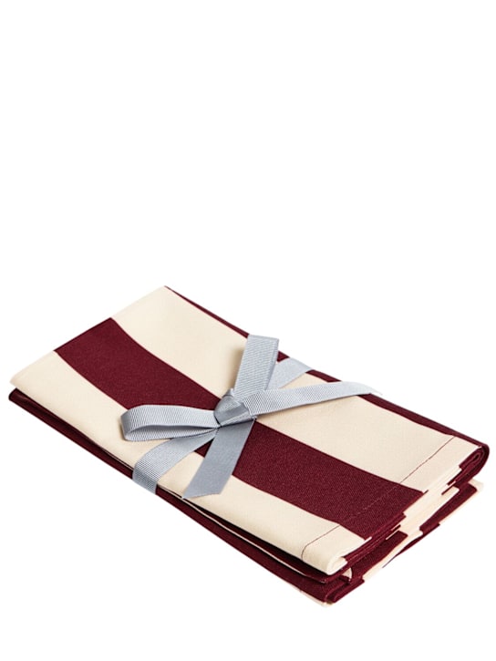 La Double J: Set of 2 Contrada napkins - Red/White - ecraft_0 | Luisa Via Roma