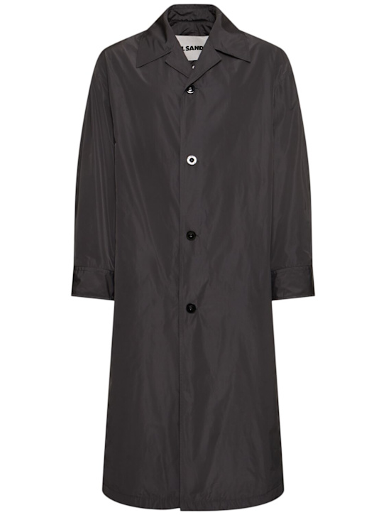Jil Sander: Long nylon trench coat - Asphalt - men_0 | Luisa Via Roma