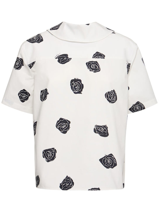 Marni: Andromeda printed cotton poplin shirt - women_0 | Luisa Via Roma