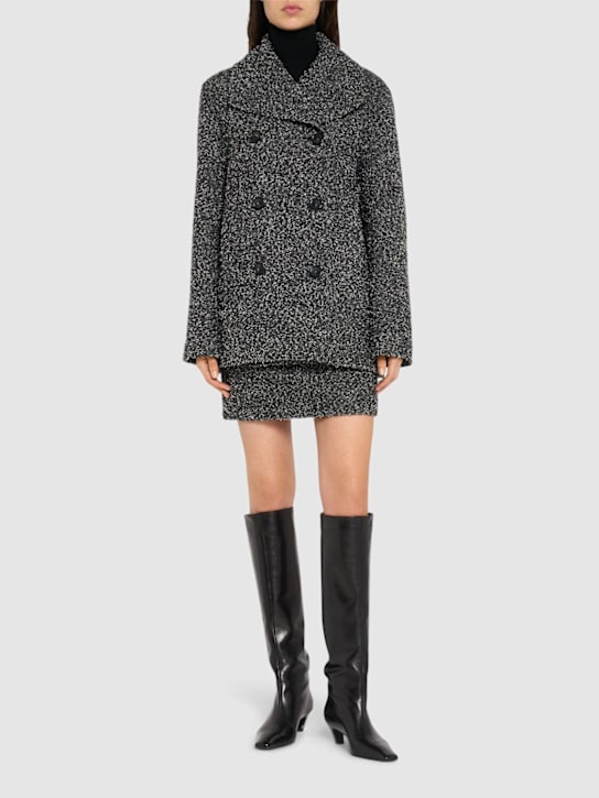 Sportmax: Olaf double breast wool blend short coat - women_1 | Luisa Via Roma