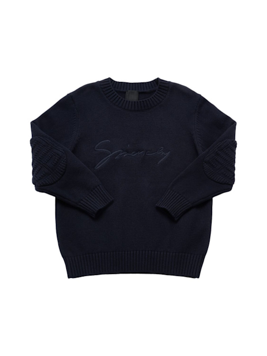 Givenchy: Cotton & cashmere sweater - kids-boys_0 | Luisa Via Roma