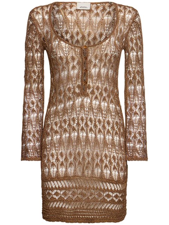 Isabel Marant: Pia viscose blend crochet mini dress - women_0 | Luisa Via Roma