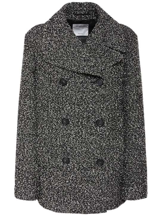 Sportmax: Olaf double breast wool blend short coat - women_0 | Luisa Via Roma