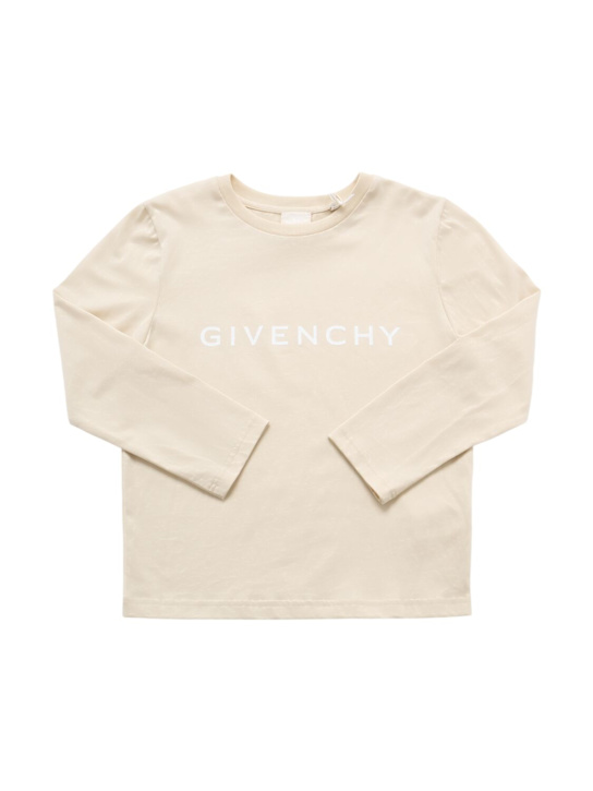 Givenchy: Organic cotton blend l/s t-shirt - kids-boys_0 | Luisa Via Roma