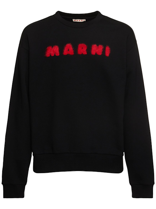 Marni: Unbrushed cotton sweatshirt - men_0 | Luisa Via Roma