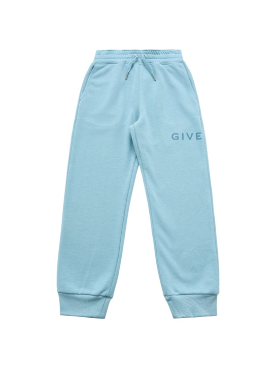 Givenchy: Organic cotton & poly sweatpants - kids-boys_0 | Luisa Via Roma