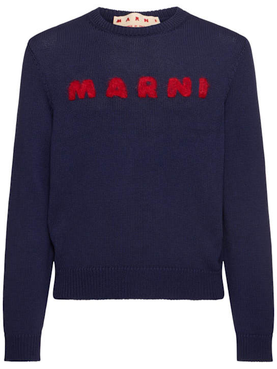 Marni: Round neck cotton sweater - men_0 | Luisa Via Roma