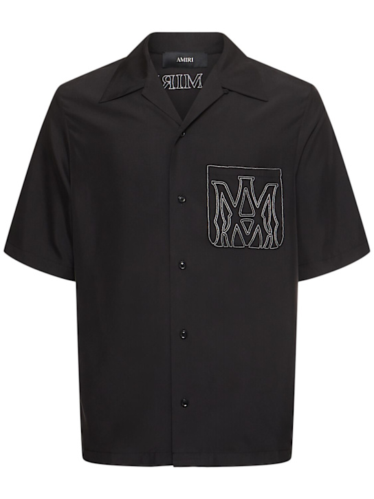 Amiri: Ma outline bowling shirt - Black - men_0 | Luisa Via Roma