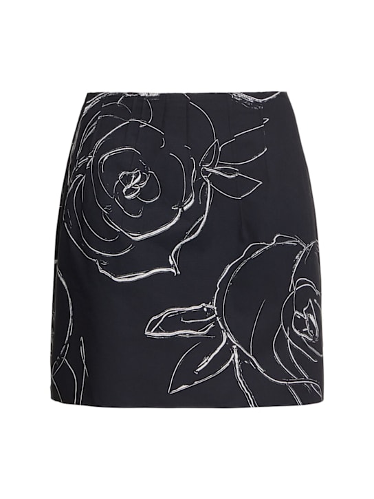 Aurora printed heavy cotton poplin skirt - Thumbnail 1