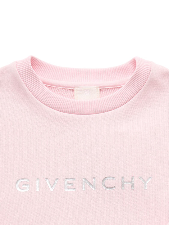 Givenchy: Felpa in cotone organico e poly - kids-girls_1 | Luisa Via Roma