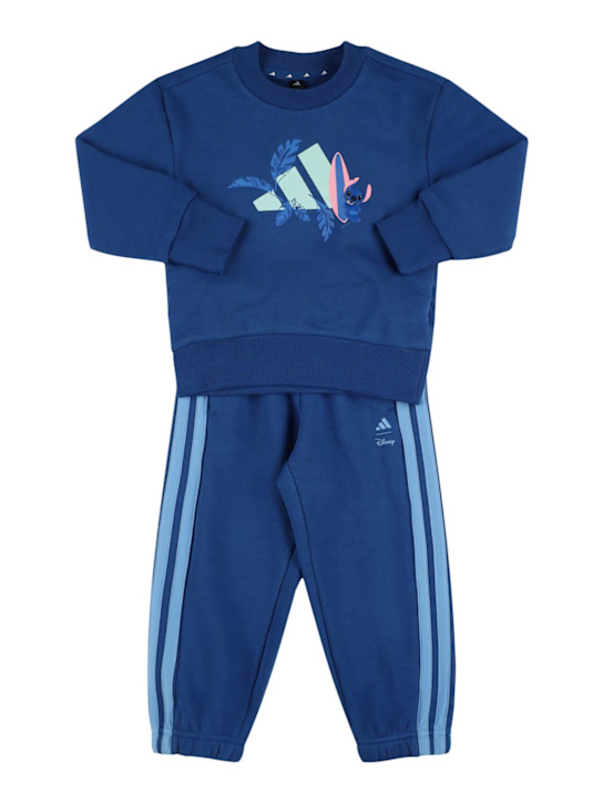 adidas Originals: Cotton blend sweatshirt & sweatpants - Mavi - kids-boys_0 | Luisa Via Roma