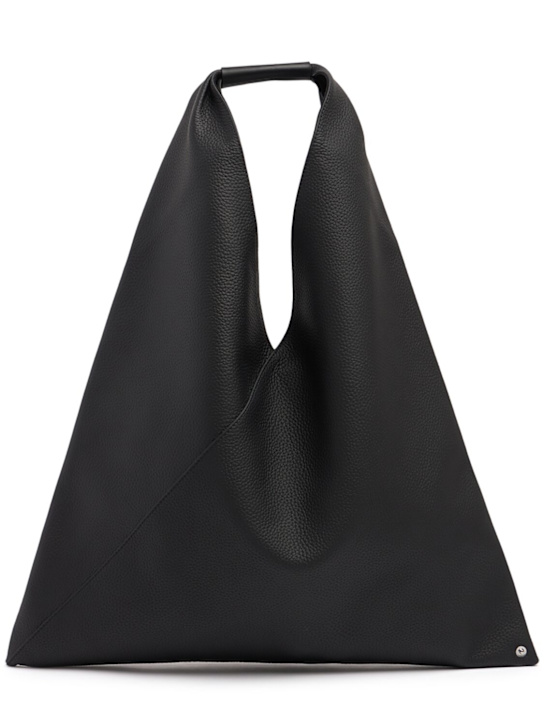 MM6 Maison Margiela: Classic Japanese grained leather handbag - women_0 | Luisa Via Roma