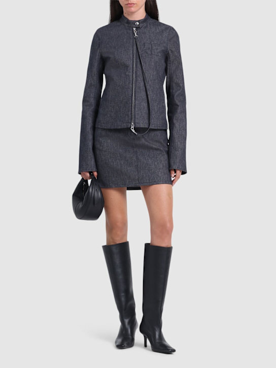 Courrèges: City denim short jacket - women_1 | Luisa Via Roma