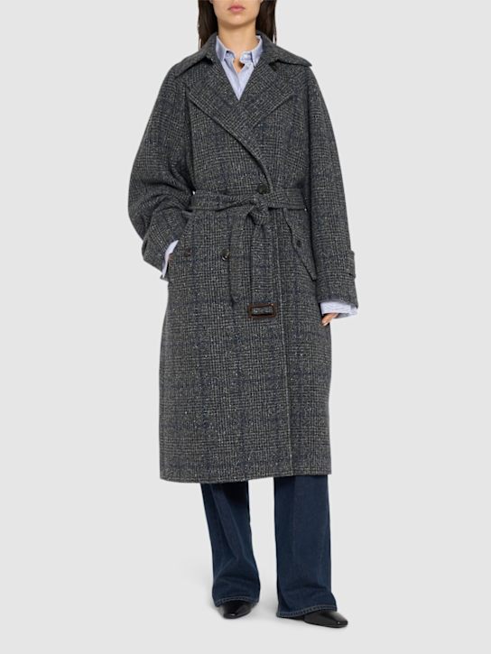 Weekend Max Mara: Sestri belted tweed virgin wool coat - women_1 | Luisa Via Roma