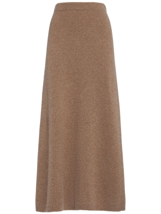 Max Mara: Dorina cashmere blend long skirt - women_0 | Luisa Via Roma