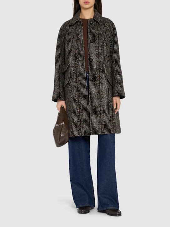 Weekend Max Mara: Pitone tweed virgin wool coat - women_1 | Luisa Via Roma