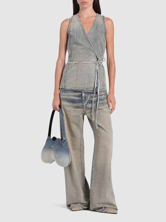 De-Vern denim wrap top - Thumbnail 2