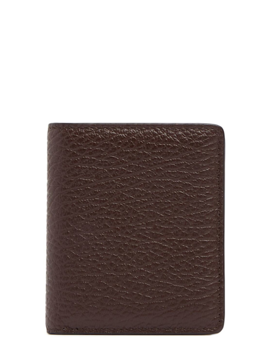 Maison Margiela: Clip 2 grainy leather wallet - women_0 | Luisa Via Roma