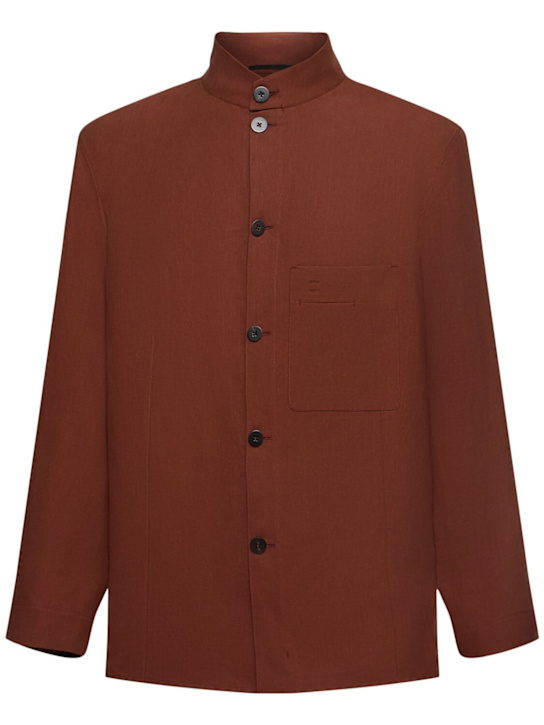 Zegna: Oasi linen over shirt - men_0 | Luisa Via Roma