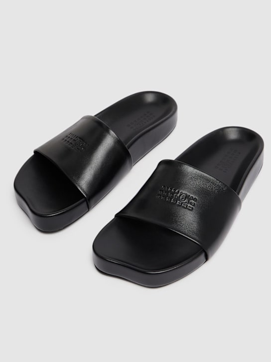 MM6 Maison Margiela: Nappa sandals - men_1 | Luisa Via Roma